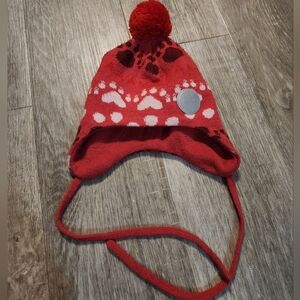 Cozy Red Baby Hat with Pom-Pom - 9-12 Months
